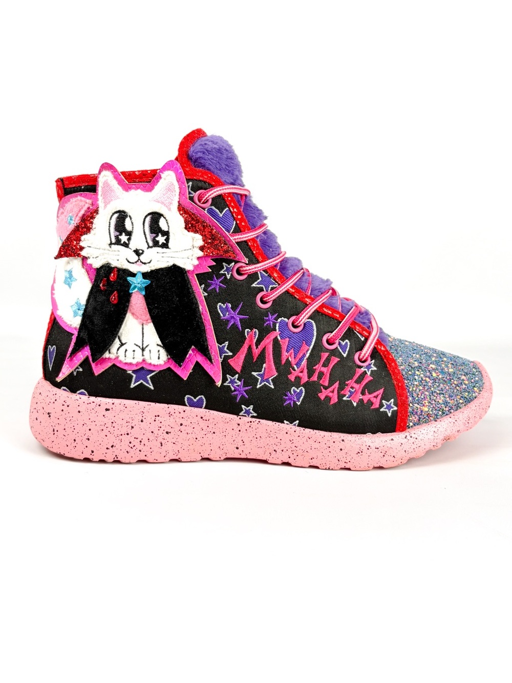 Irregular Choice Count Catula Vampire Cat High Top Sneakers | EU 37